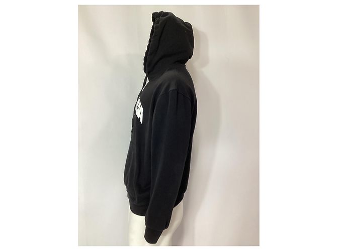 Everyday Balenciaga Back Flip Logo Hoodie aus schwarzer Baumwolle - Ansicht 8