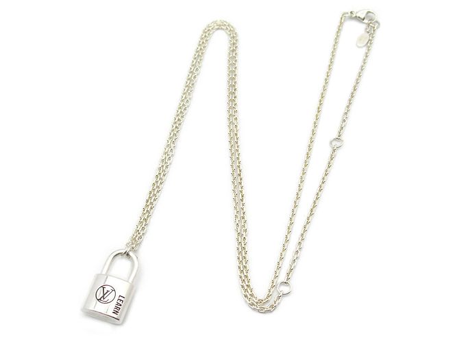 Collana Lockit Learn in argento 925 Louis Vuitton Metallico - vista 2