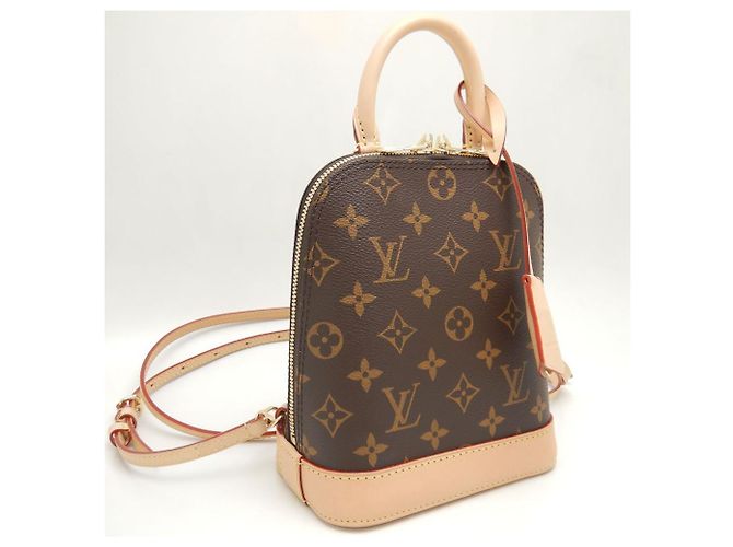 Zaino Alma Monogram Louis Vuitton M47132 Marrone - vista 2