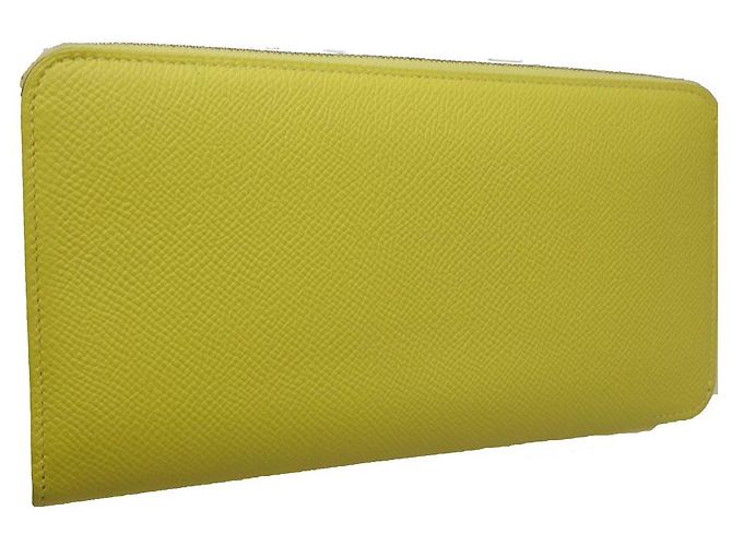 Hermès Portafoglio Lungo Hermes Azap in Seta Gialla Giallo - vista 2