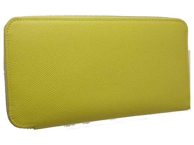 Hermès Portafoglio Lungo Hermes Azap in Seta Gialla Giallo - vista 3