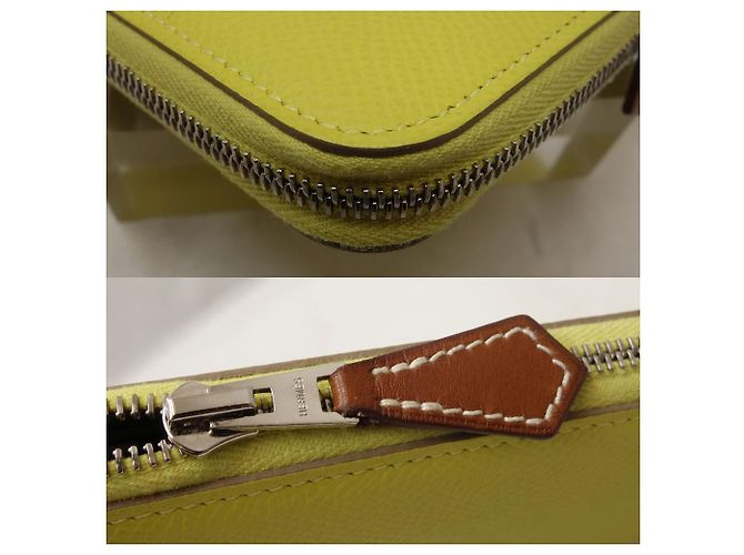 Hermès Portafoglio Lungo Hermes Azap in Seta Gialla Giallo - vista 4