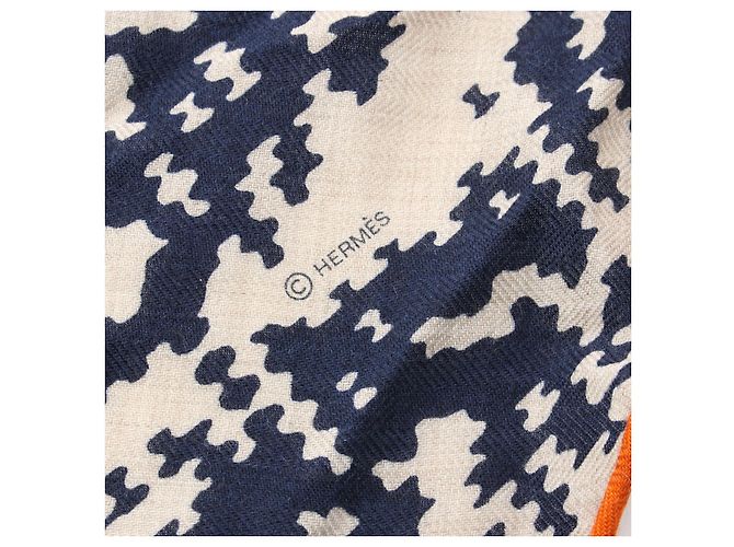 Hermès Hermes Silk Cashmere Scarf Brown Beige - view 2