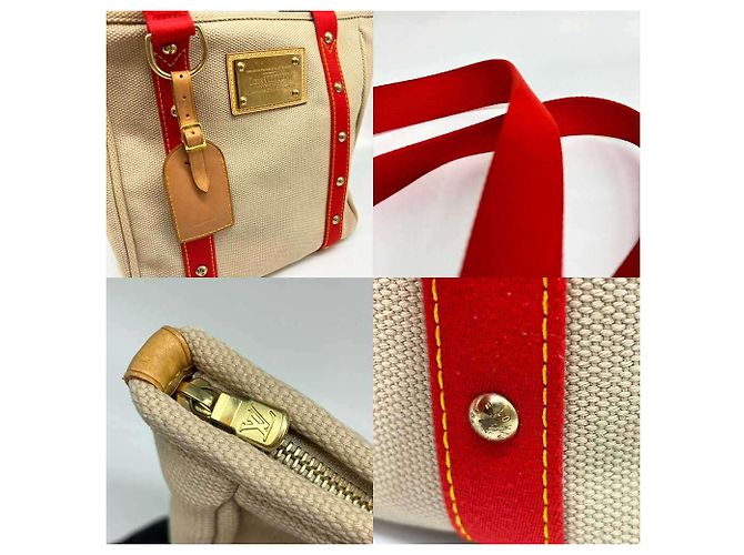 Louis Vuitton Antigua Canvas Tote Rot - Ansicht 5
