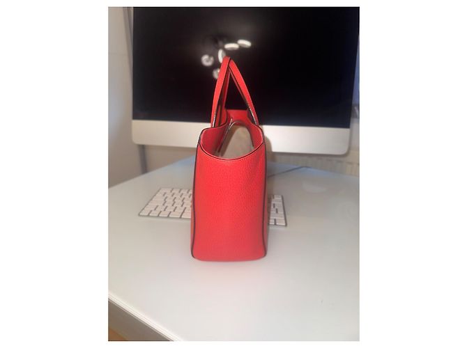 Borsa tote Gucci Swing Teddy Bear rossa in pelle Rosso - vista 3