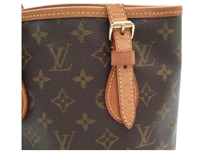 Louis Vuitton Bucket PM Monogram Marrone Tela Marrone scuro Monogramma - vista 8
