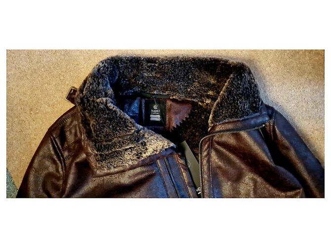 Bugatti Jacke dunkelbraun mit Fellfutter Größe 50 - Ansicht 4