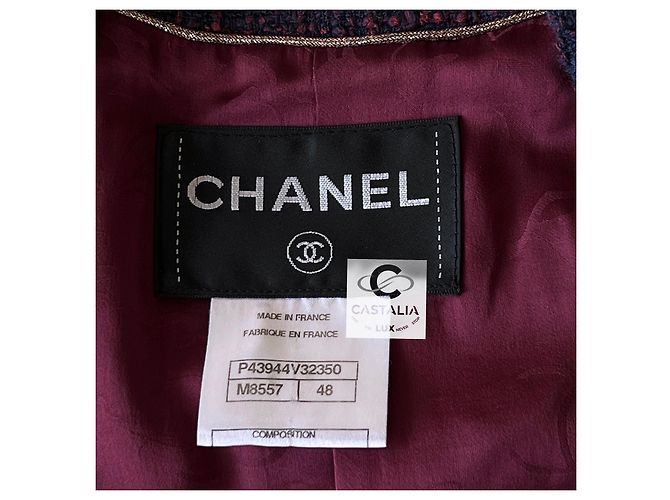 Chanel Abrigo de tweed con botones de joya a 10K$ París / Bombay Púrpura - vista 13