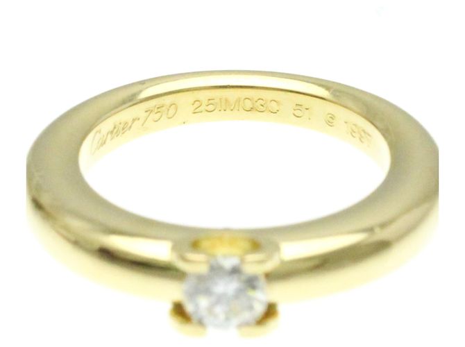 Anello Cartier C Setting in oro giallo - vue 5