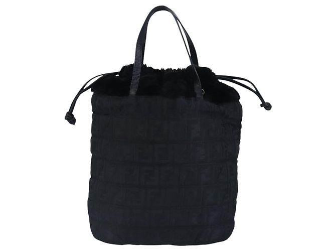 FENDI Zucca Canvas Handtasche Schwarz Auth 97410 - Ansicht 2