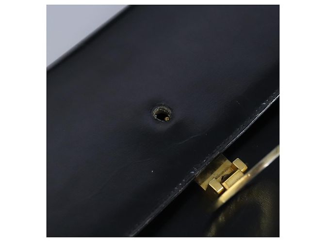 Céline Borsa a spalla CELINE in pelle nera e oro Auth 97448 Nero D'oro - vista 10