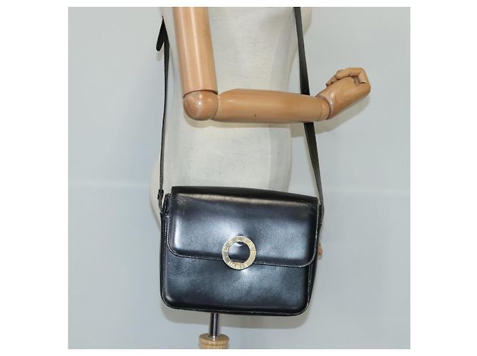 Céline Borsa a spalla CELINE in pelle nera e oro Auth 97448 Nero D'oro - vista 23