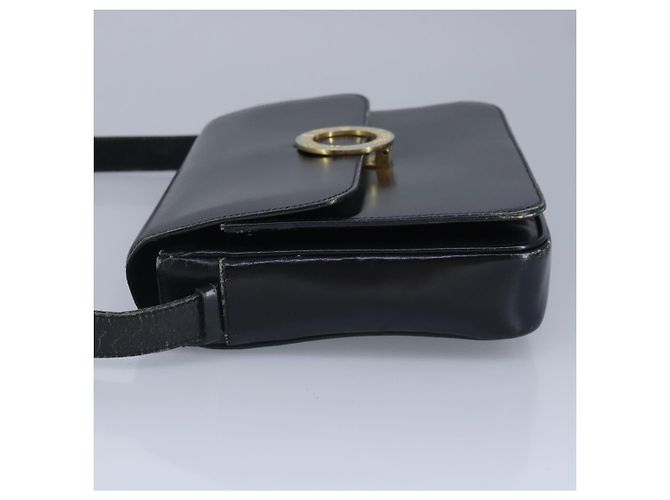 Céline Borsa a spalla CELINE in pelle nera e oro Auth 97448 Nero D'oro - vista 3
