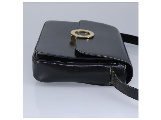 Céline Borsa a spalla CELINE in pelle nera e oro Auth 97448 Nero D'oro - vista 4