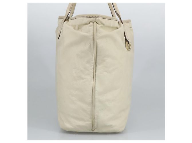 Borsa tote in pelle beige dorato GUCCI 169945 Auth th5379 - vista 3