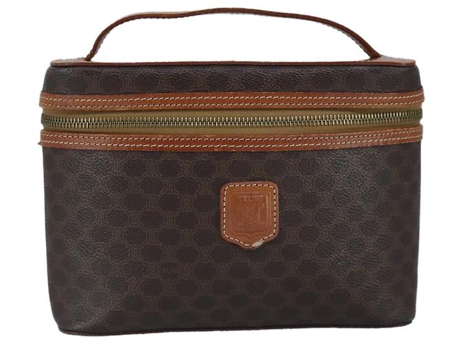 Céline Bolsa de mão em lona Macadam CELINE em couro PVC marrom Auth ar12788 - vista 13