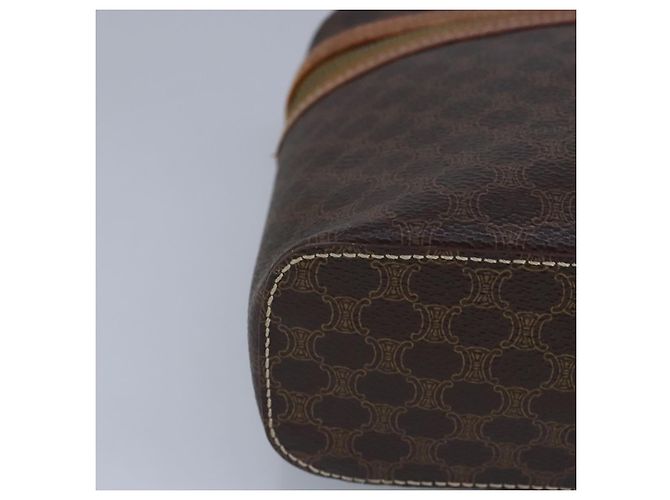 Céline Bolsa de mão em lona Macadam CELINE em couro PVC marrom Auth ar12788 - vista 14