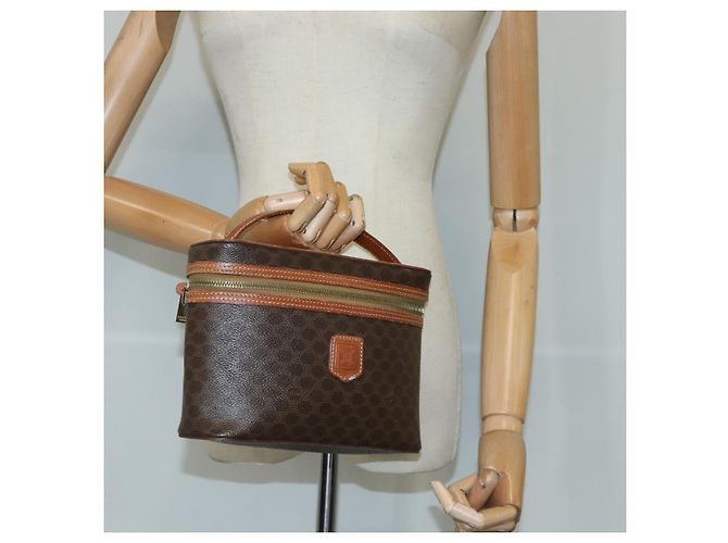 Céline Bolsa de mão em lona Macadam CELINE em couro PVC marrom Auth ar12788 - vista 21