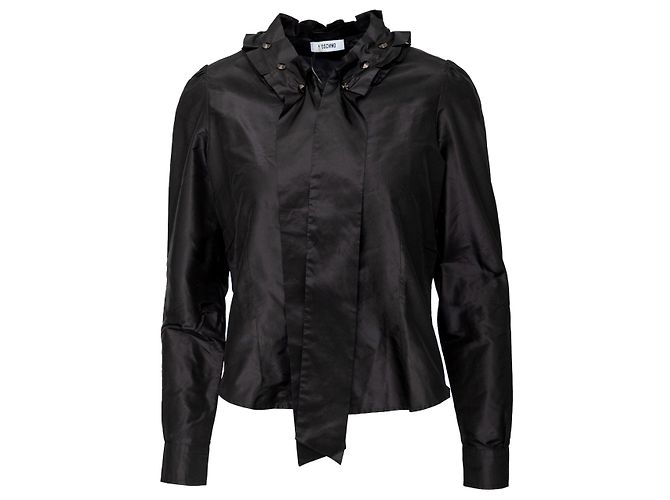 Camicia in seta Moschino Nero - vista 2