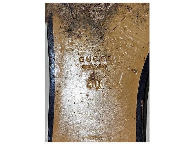 Gucci Double G Logo Leder-Mules Off-White Größe 40 - Ansicht 12