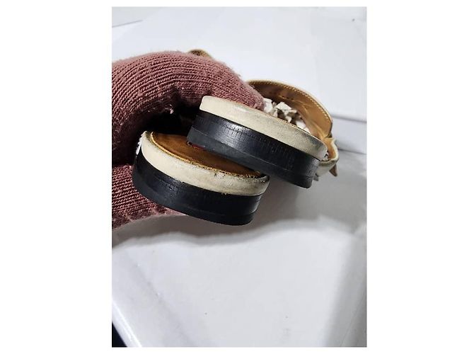 Gucci Double G Logo Leder-Mules Off-White Größe 40 - Ansicht 8