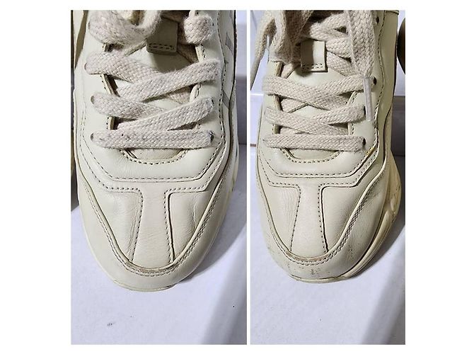 Sneakers Gucci Rhyton Interlocking G Star Off-White Taglia 34 - vista 10