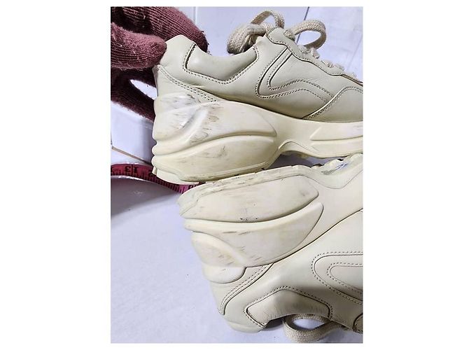 Sneakers Gucci Rhyton Interlocking G Star Off-White Taglia 34 - vista 12
