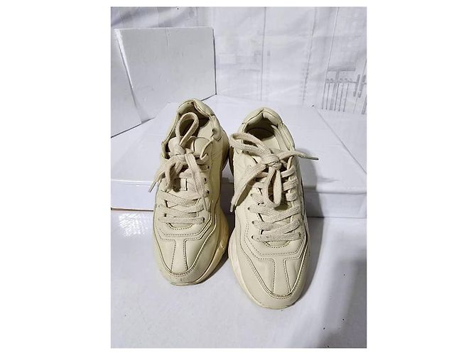 Sneakers Gucci Rhyton Interlocking G Star Off-White Taglia 34 - vista 3