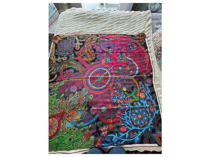 Der Baum des Windes, Hermès Schal 140cm Mehrfarben - Ansicht 2