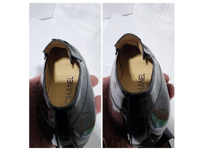 Chanel Lackleder Mokassin schwarz Größe 35C - Ansicht 10