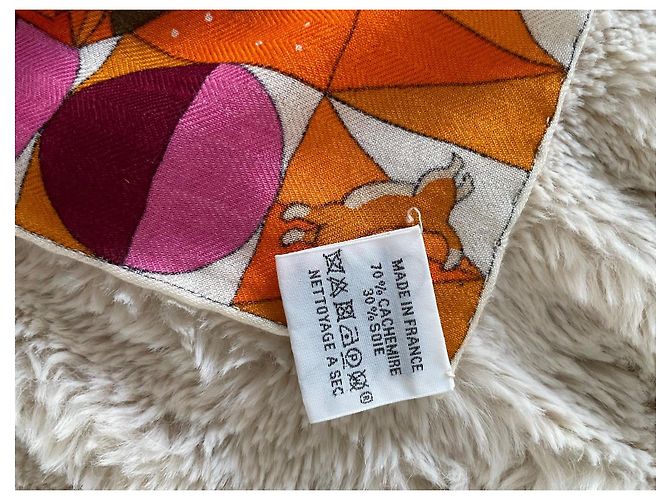 Epopea di Hermès scialle, 140cm Multicolore Arancione - vista 6