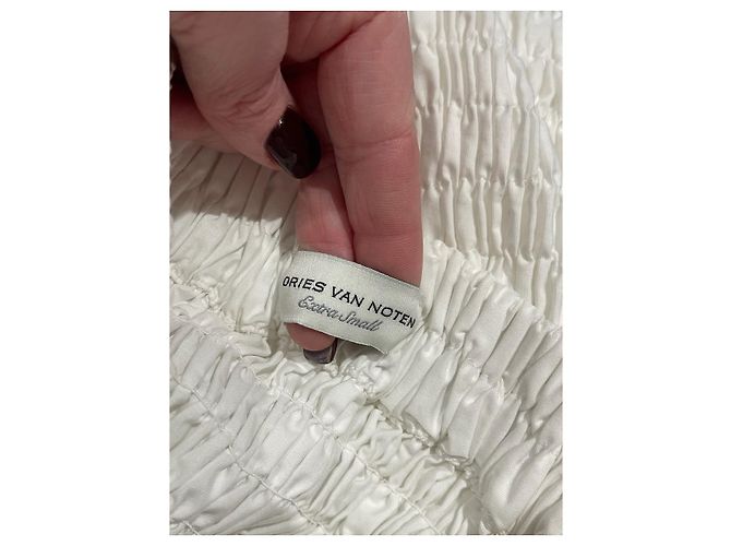 Faldas DRIES VAN NOTEN T.International XS Algodón Blanco - vista 4