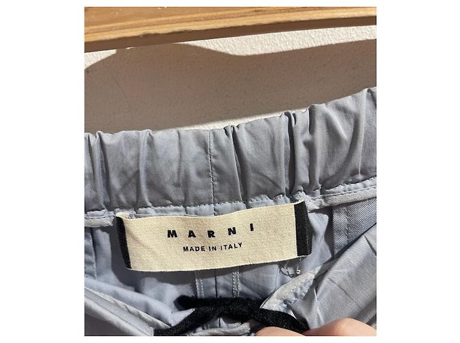 MARNI Pantalones T.International L Algodón Azul - vista 7