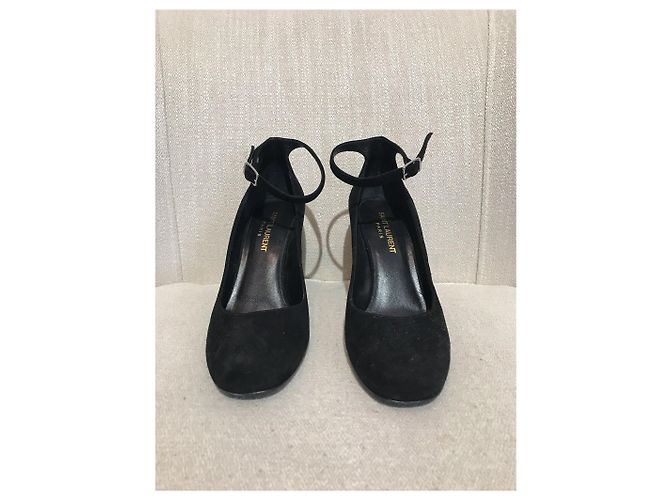 SAINT LAURENT Tacchi T.EU 36 Camoscio Nero - vista 2