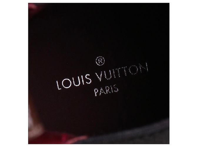 LOUIS VUITTON - Botas de tobillo de cuero burdeos de Louis Vuitton - vista 6