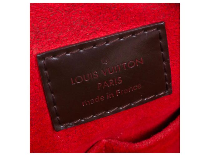 LOUIS VUITTON - Borsa a spalla Louis Vuitton Evora MM in tela damier ebano Marrone - vista 10