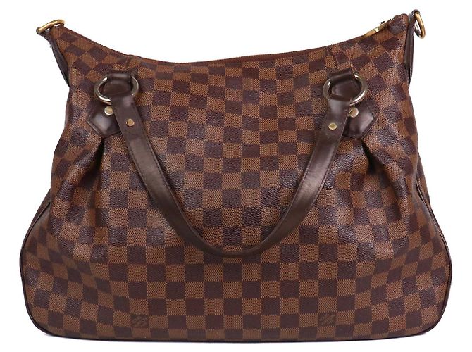 LOUIS VUITTON - Borsa a spalla Louis Vuitton Evora MM in tela damier ebano Marrone - vista 3