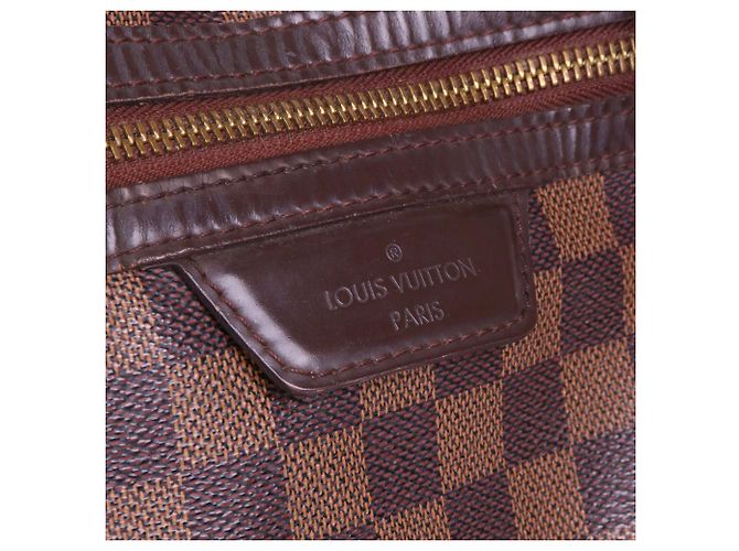 LOUIS VUITTON - Borsa a spalla Louis Vuitton Evora MM in tela damier ebano Marrone - vista 5