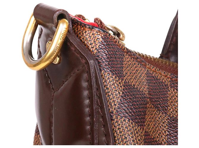 LOUIS VUITTON - Borsa a spalla Louis Vuitton Evora MM in tela damier ebano Marrone - vista 6
