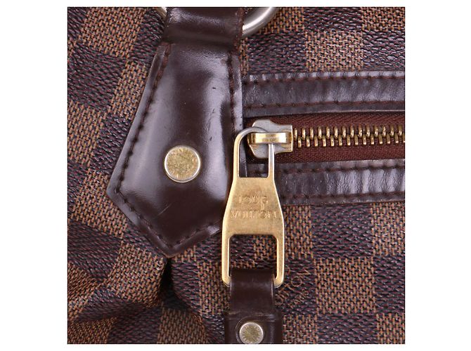 LOUIS VUITTON - Borsa a spalla Louis Vuitton Evora MM in tela damier ebano Marrone - vista 7