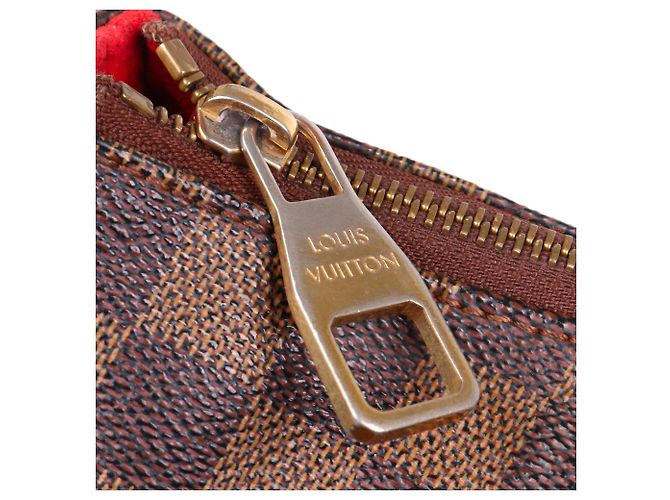 LOUIS VUITTON - Borsa a spalla Louis Vuitton Evora MM in tela damier ebano Marrone - vista 8