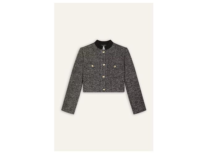 Ba&Sh Talya structured wool jacket grey - view 4