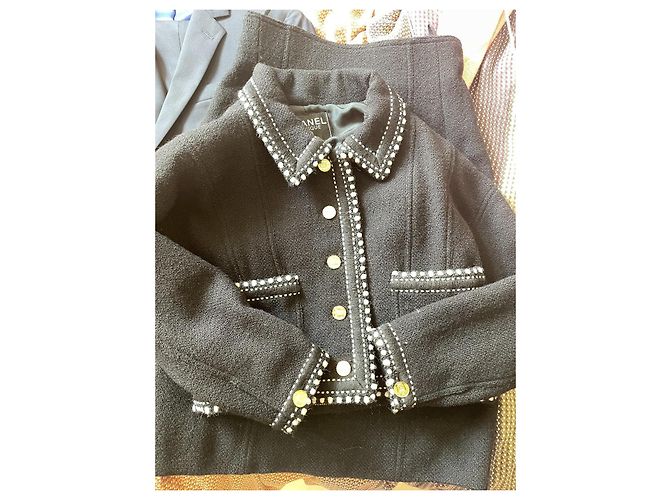 Cambon Chanel Vintage-Anzugset von 1987 Schwarz - Ansicht 4