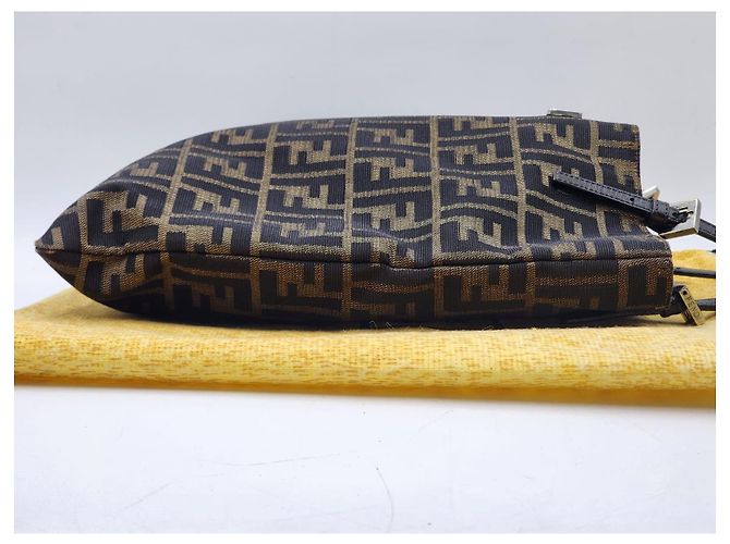 Fendi Mamma Zucchino Zucca Baguette Schultertasche Braun - Ansicht 10