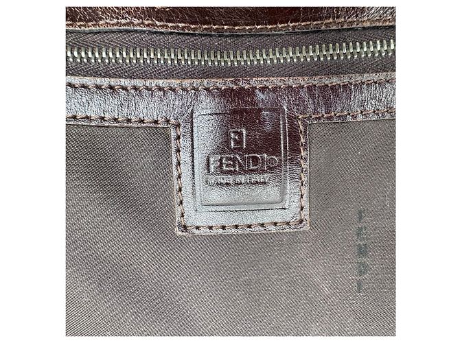 Fendi Mamma Zucchino Zucca Baguette Schultertasche Braun - Ansicht 3
