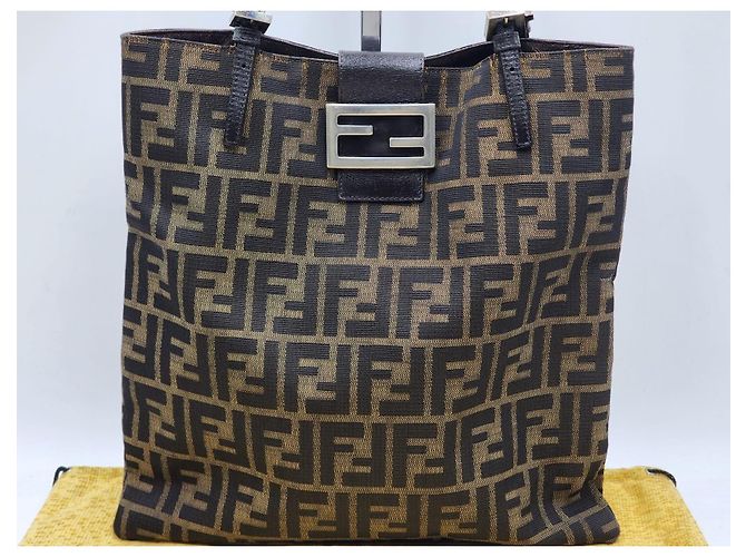 Fendi Mamma Zucchino Zucca Baguette Schultertasche Braun - Ansicht 4