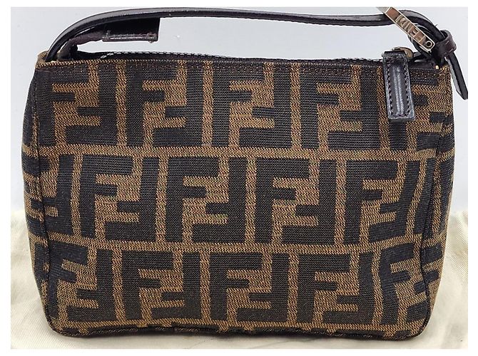 Borsa Fendi Baguette Zucca Zucchino Marrone - vista 4