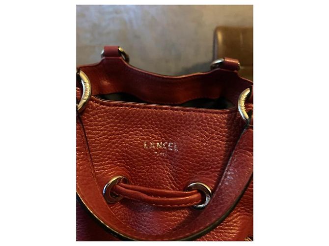 Premier Flirt Borsa a mano Lancel in pelle rosso scuro Bordò - vista 4