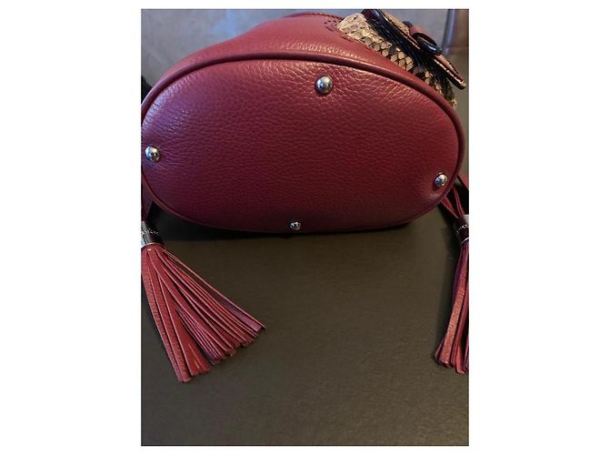 Premier Flirt Borsa a mano Lancel in pelle rosso scuro Bordò - vista 6