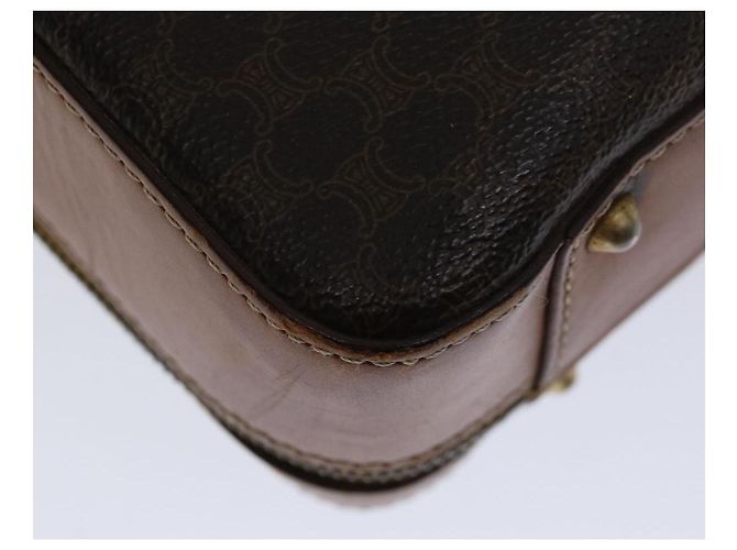 Céline Borsa a mano in tela Macadam CELINE PVC 2 vie marrone Auth 66506 - vista 11
